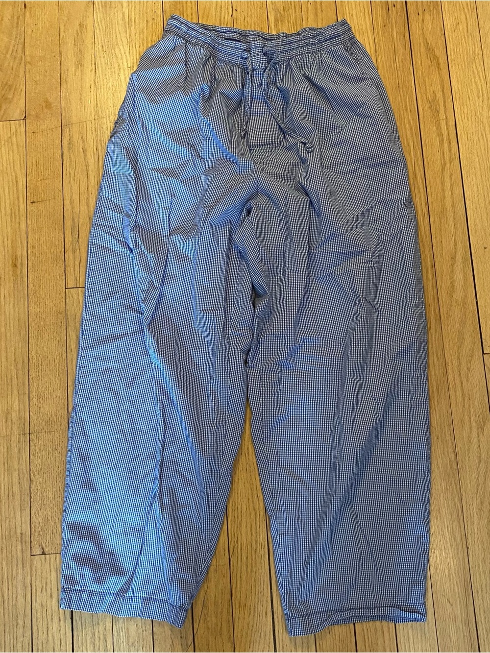 Nautica pajama pants Men’s M Sleepwear blue White Drawstring Comfort 100% Cotton